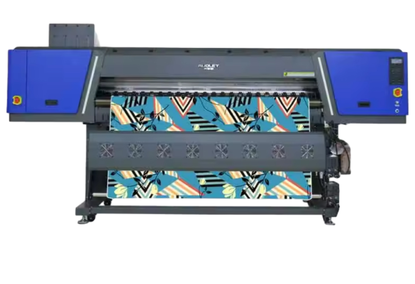 Digital printer with 8 heads for sublimation printing on jersey Digital printer with 8 heads for sublimation printing on jersey