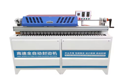A machine for cutting a straight line of PVC panel furniture at an angle of 90 degrees