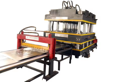 Machine for the manufacture of steel exterior doors