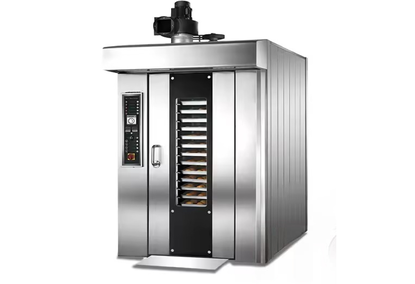 Rotary convection oven for tortillas and bread