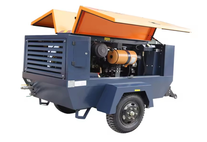 Portable screw air Compressor powered by diesel