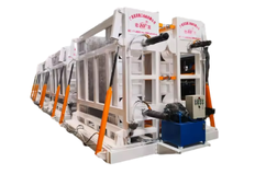 Machine for the production of light dry partition walls made of expanded polystyrene