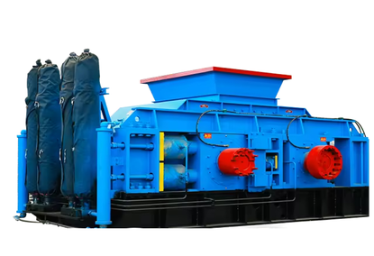 Hydraulic rock crusher with double rolls