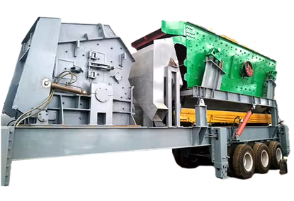 Mobile Stone Crusher with Impact Action and Vibrating Screen