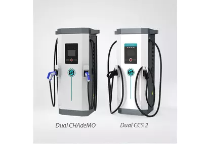 Fast charging station for electric vehicles with CCS2 connector Fast charging station for electric vehicles with CCS2 connector