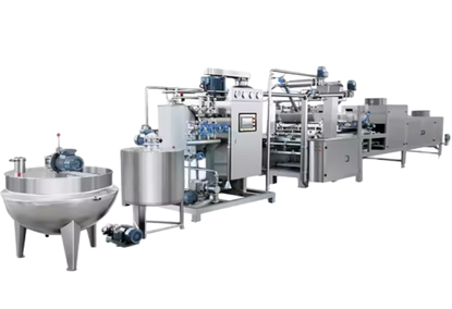 A line for the production of soft candies from a pectin base