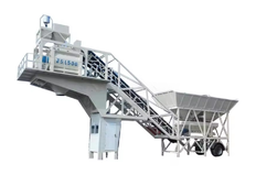 Self-loading Mobile Concrete Mixing Plant