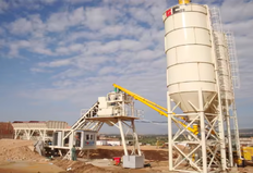 Mobile concrete plant at 25 m
