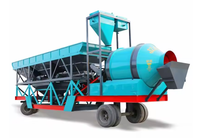 A small mobile dry mix plant A small mobile dry mix plant