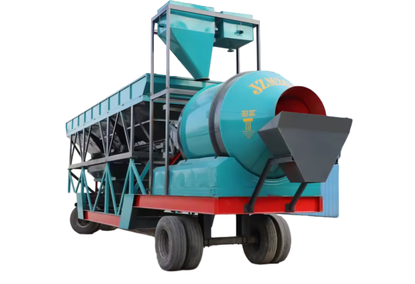 A small mobile dry mix plant A small mobile dry mix plant