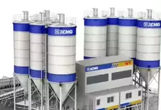 Mobile concrete mixing plant