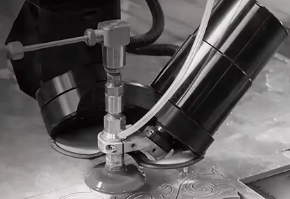 3-axis CNC water jet metal cutting