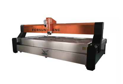 3-axis CNC water jet metal cutting