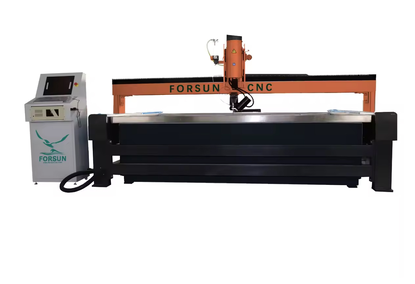 3-axis CNC water jet metal cutting