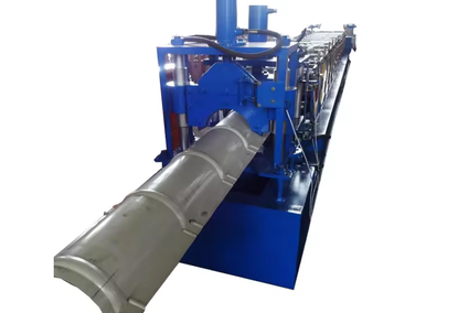 Machine for profiling steel ridge tiles