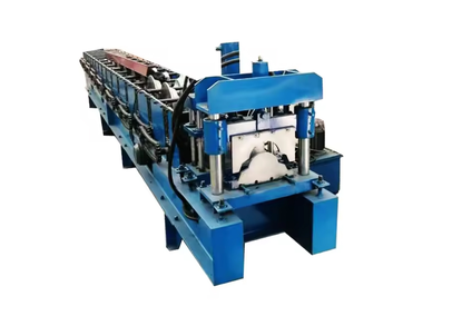 Machine for profiling steel ridge tiles