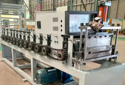 Machine for the production of sheet profiles, latches, nails and roof panels