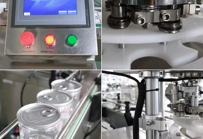Automatic sealing machine for cans