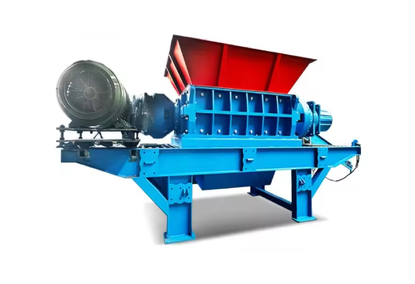 Industrial shredder of metal, cardboard, plastic