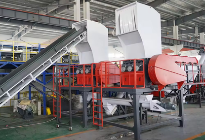Electronic waste and plastic recycling plant