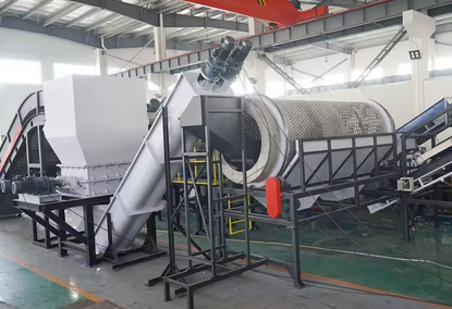 Electronic waste and plastic recycling plant
