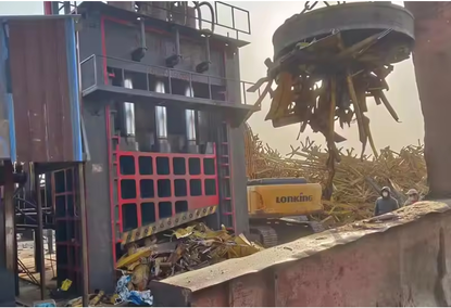 Industrial processing of heavy scrap metal
