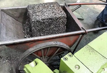 Hydraulic compactor press for scrap iron processing