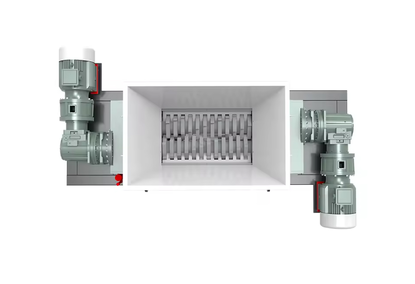 Factory shredder for processing metal, plastic, wood and glass