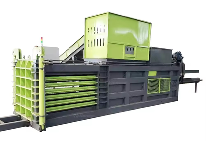 Horizontal fully automatic press for packaging waste paper and cardboard Horizontal fully automatic press for packaging waste paper and cardboard