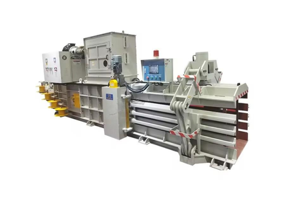 Hydraulic press for packaging waste paper and cardboard boxes Hydraulic press for packaging waste paper and cardboard boxes