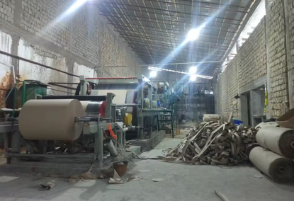 Cardboard box recycling and kraft paper production Machine