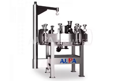 Jet mill with air flow
