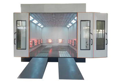 Automatic painting chamber with drying oven and heater
