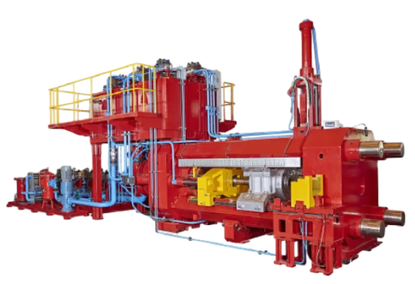 Copper extrusion line for the manufacture of copper profiles