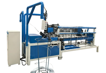 A machine for making a «Chain Link» type of mesh from one and two wires