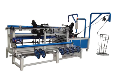 A machine for making a «Chain Link» type of mesh from one and two wires