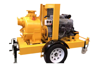 Pump with diesel engine