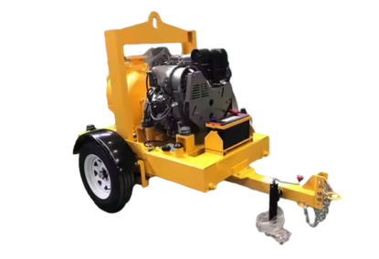Pump with diesel engine