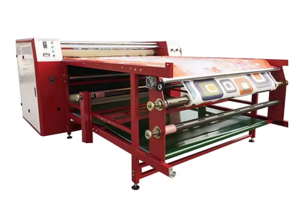 Calendering machine for printing on fabric