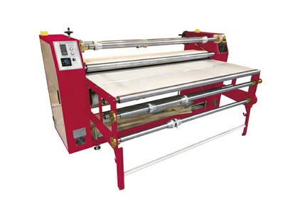 Calendering machine for printing on fabric