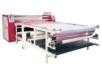 Calendering machine for printing on fabric