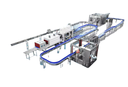 Automatic filling and packaging line for mineral and pure water Automatic filling and packaging line for mineral and pure water