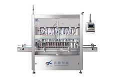 Reciprocating machine for filling glass bottles