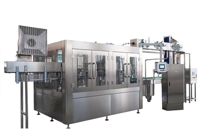 Automatic line for filling and capping PET and aluminum cans