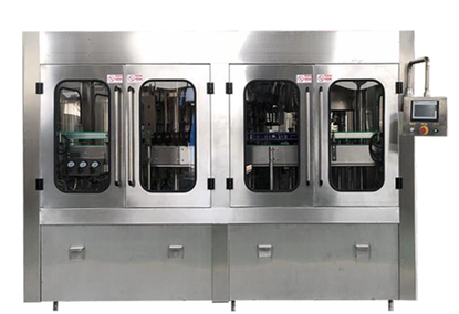 Automatic line for filling and capping PET and aluminum cans