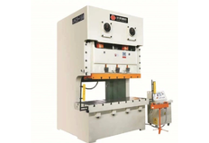 Stamping press with double crank frame