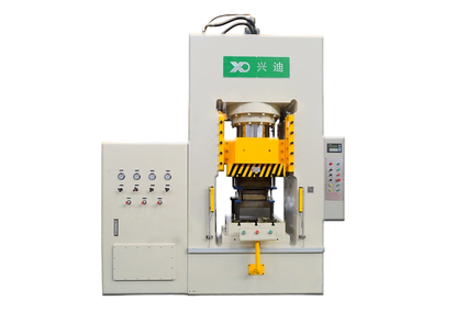 Hydraulic stamping press for fine metal cutting