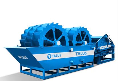 Spiral installation for washing quartz sand