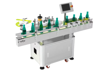 Labeling machine for round bottles