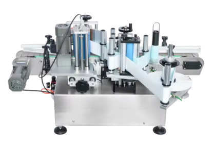 Desktop labeling machine for bottles